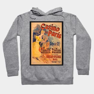 Vintage europe poster paris gambling Hoodie